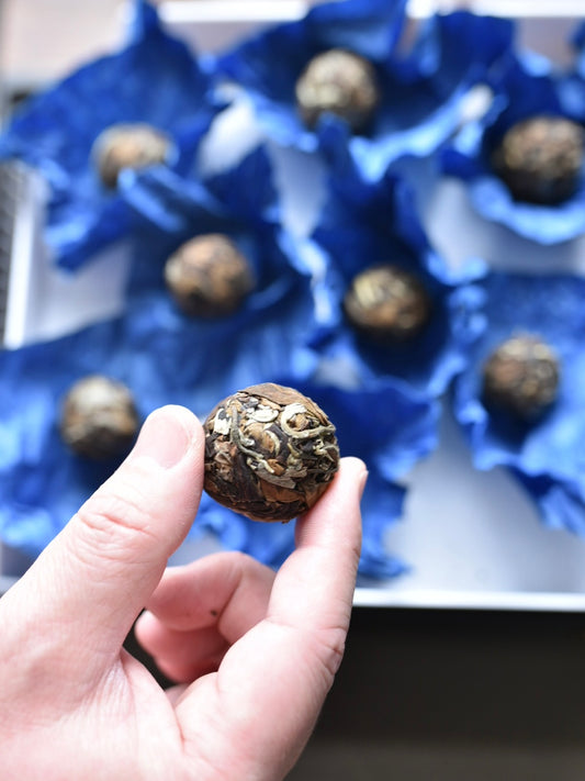 2018 Yiwu TongQingHe White Tea Dragon Pearls