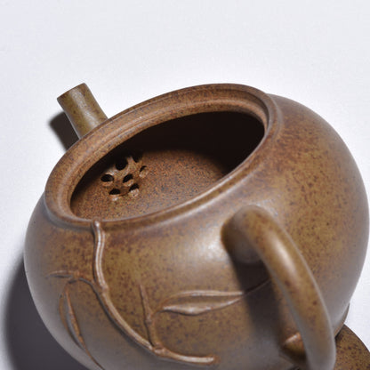 Miao Zhu (妙竹) Wood Fired GOLDEN DUANNI Yixing Teapot #5025